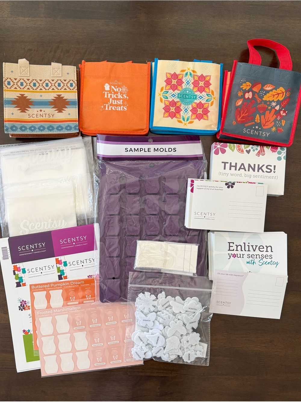 Scentsy Consultant Supplies - Molds, Bags, Business Cards, etc